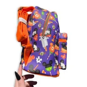 HP??Loungefly Disney Mickey Mouse Halloween Treats Mini Backpack & Wallet NWT Loungefly Disney Mickey Mouse Candy Treats Halloween Mini  main image 4
